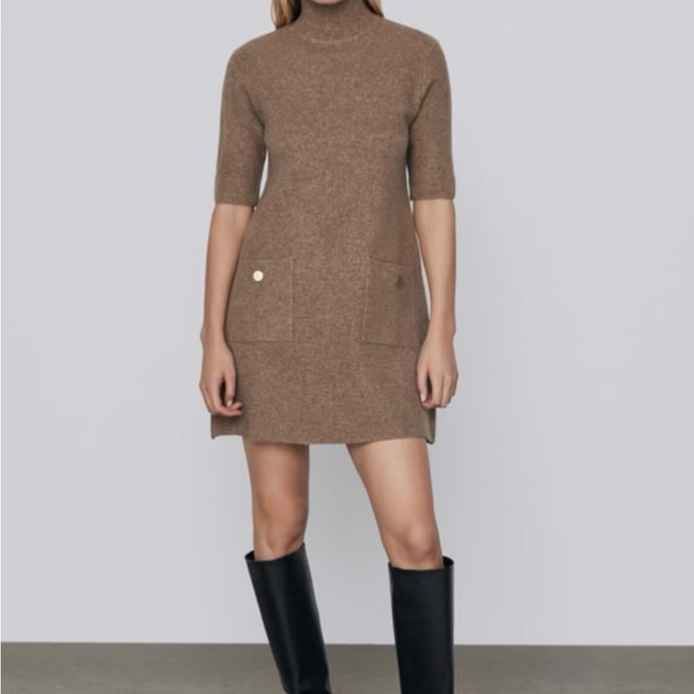 NWT Knit Pocket Dress Zara